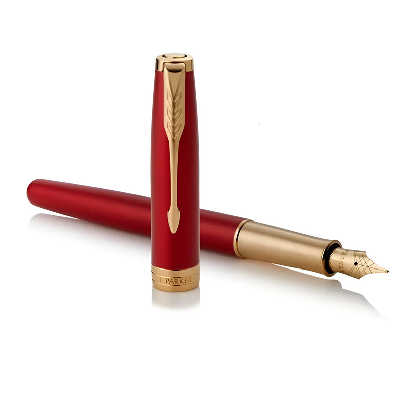 Bút ký tên Parker SON Lacque Red GT TB 1950774 mạ vàng 18K